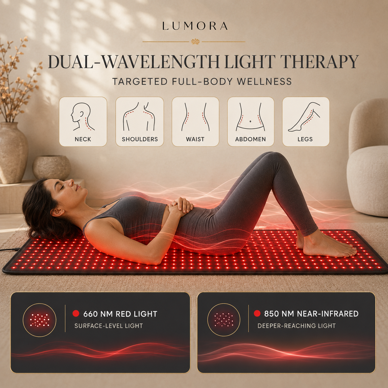Portable Home Use Charging Red Light Therapy Blanket Far Infrared