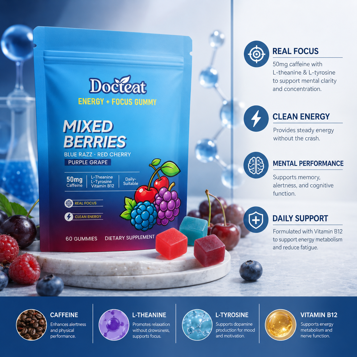 Multi-Flavor Gummy Supplements For Body Care