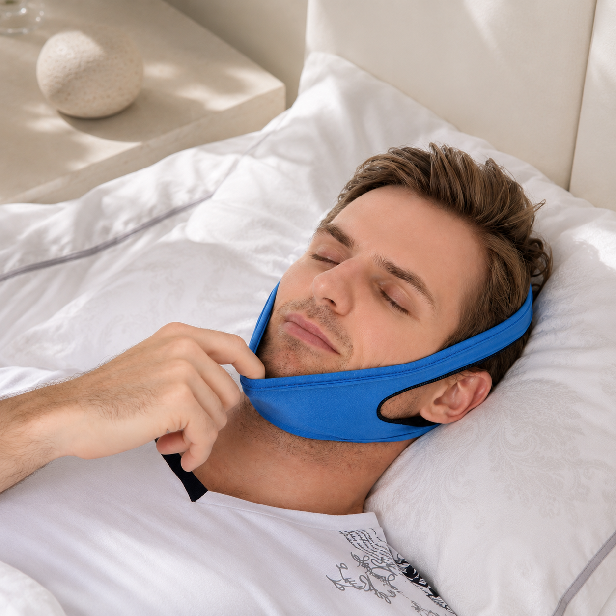 Anti Snore Chin Strap - Sleep Apnea Sleeping Aid ~ Stop Snoring!