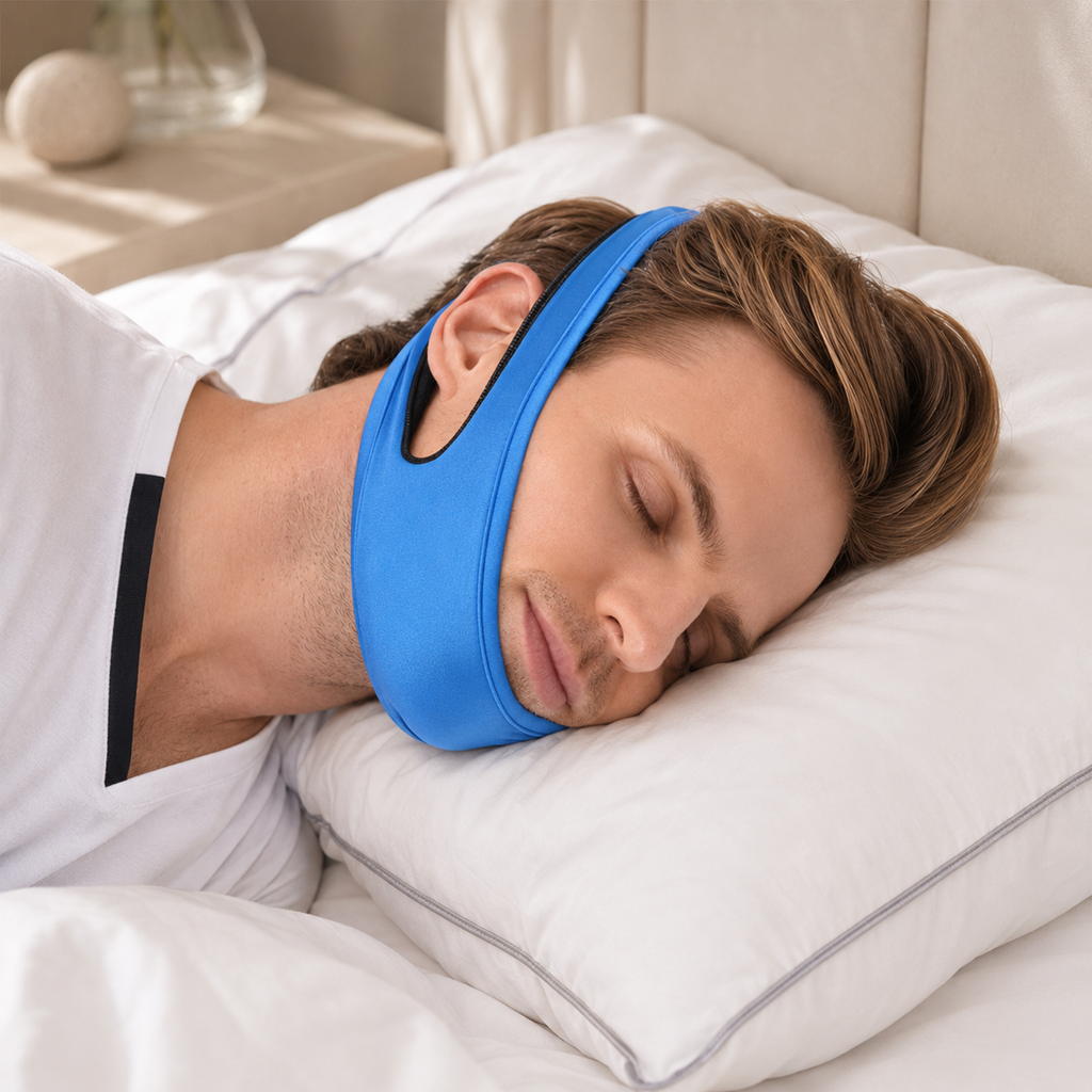 Anti Snore Chin Strap - Sleep Apnea Sleeping Aid ~ Stop Snoring!