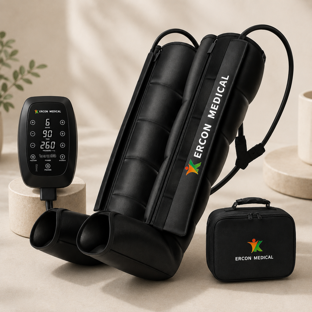 Six-Cell Air Bag Leg Massager For Post-Exercise Recovery