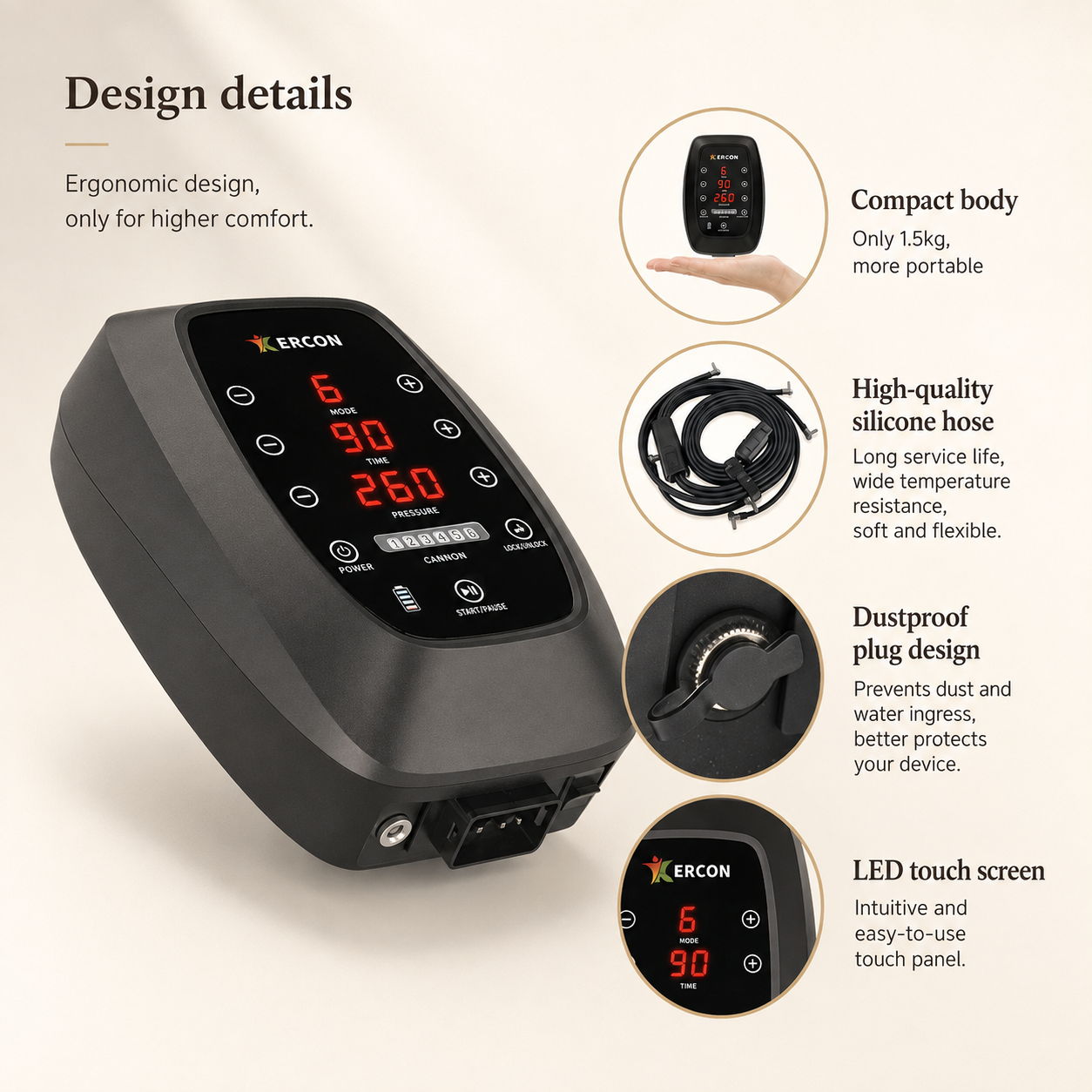 Six-Cell Air Bag Leg Massager For Post-Exercise Recovery
