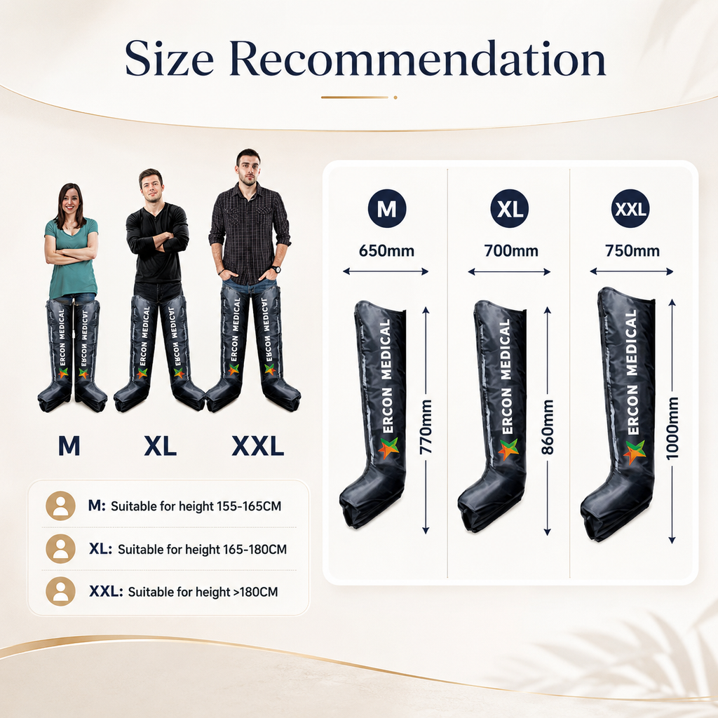 Six-Cell Air Bag Leg Massager For Post-Exercise Recovery
