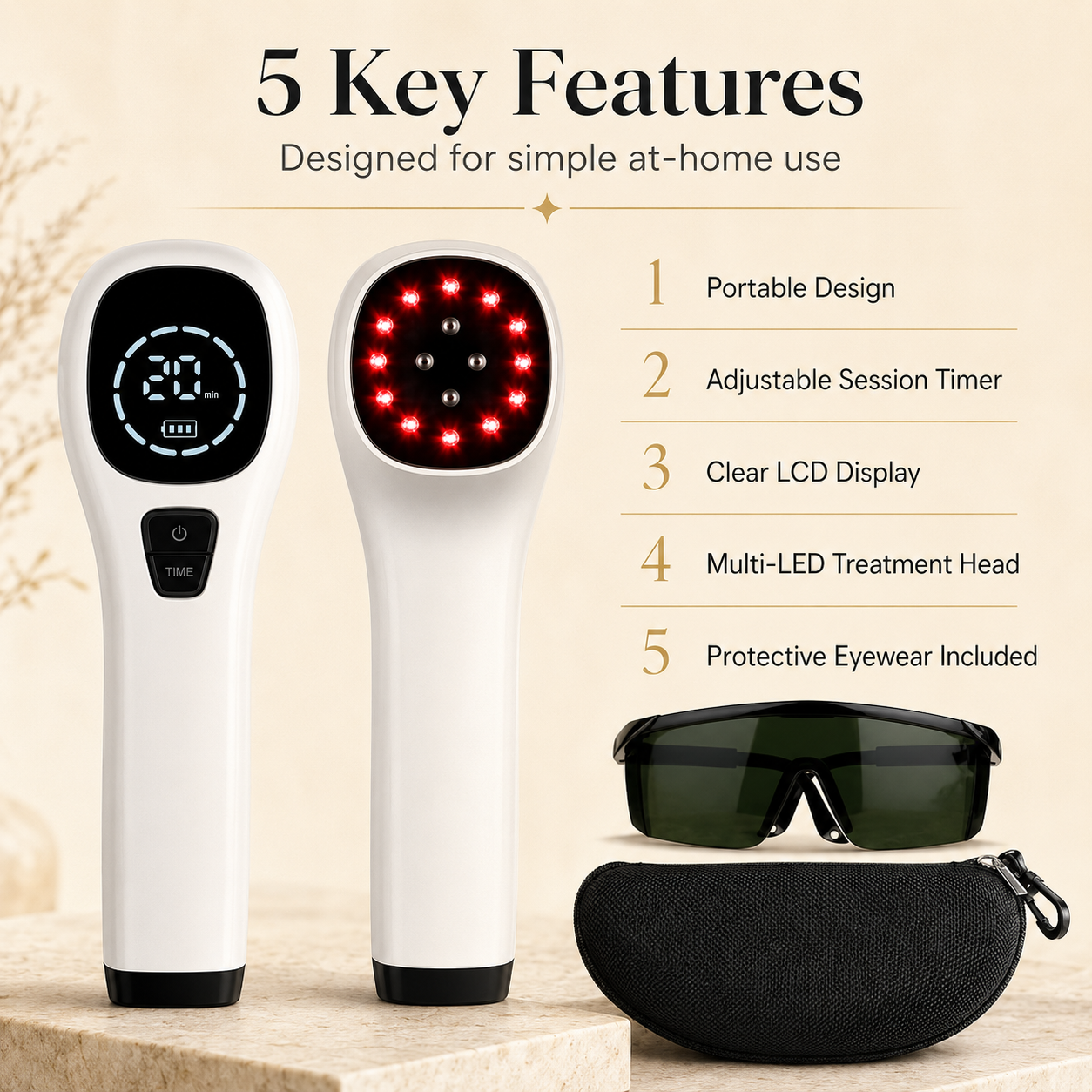 Hand-Held Red Light Therapy Device