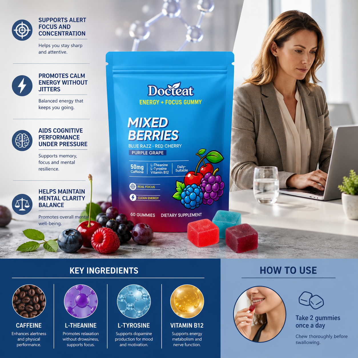 Multi-Flavor Gummy Supplements For Body Care