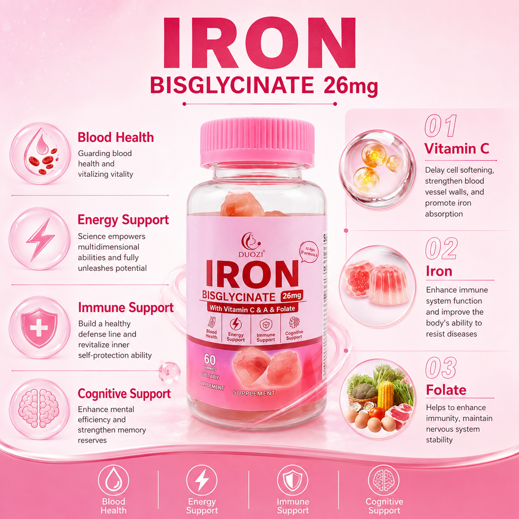 Calcium Iron And Zinc Nutritional Supplements For Sandwich Gummies
