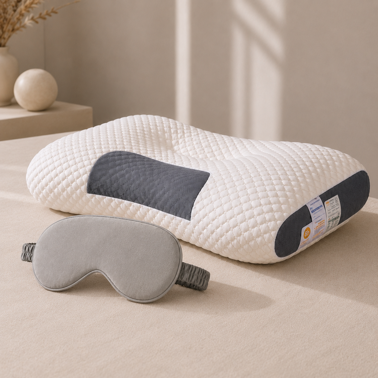 3D Knitted Cotton Pillow Sleep Aid