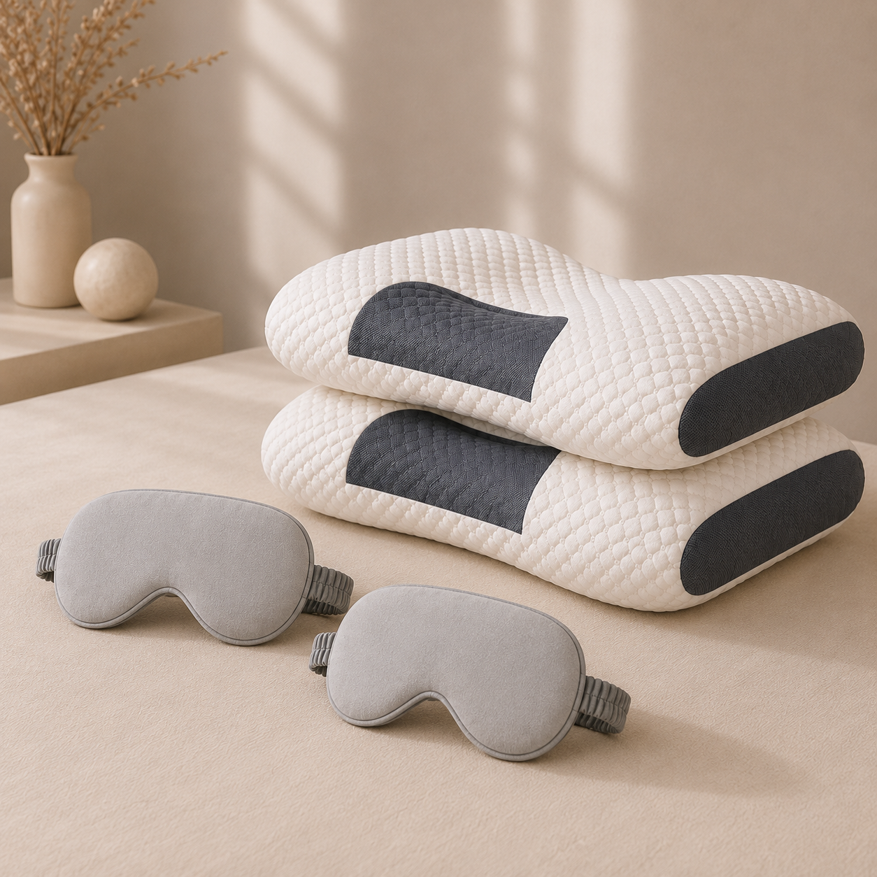 3D Knitted Cotton Pillow Sleep Aid