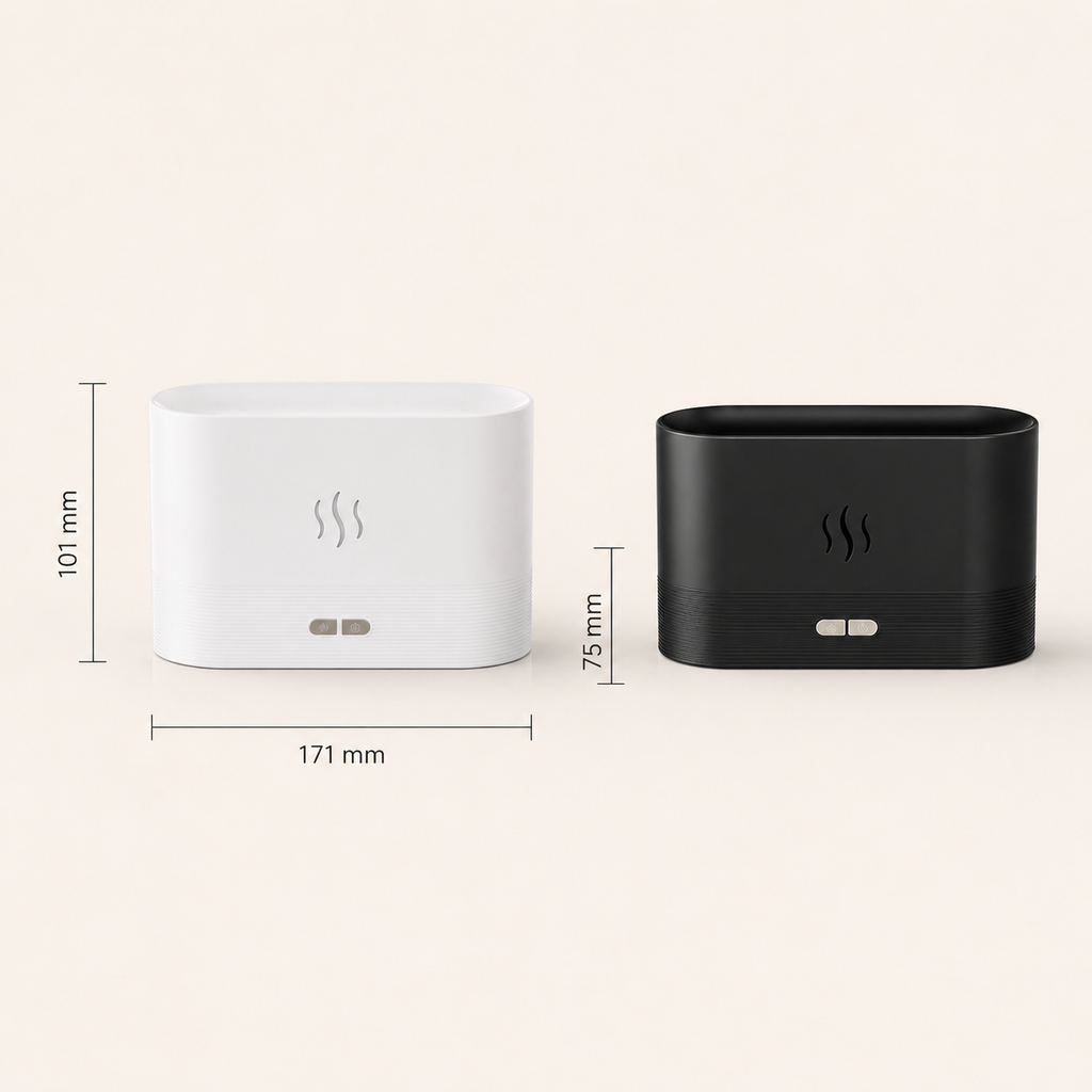 Aroma Diffuser With Flame Light Mist Humidifier Aromatherapy Diffuser With Waterless Auto-Off Protection For Spa Home Yoga Office