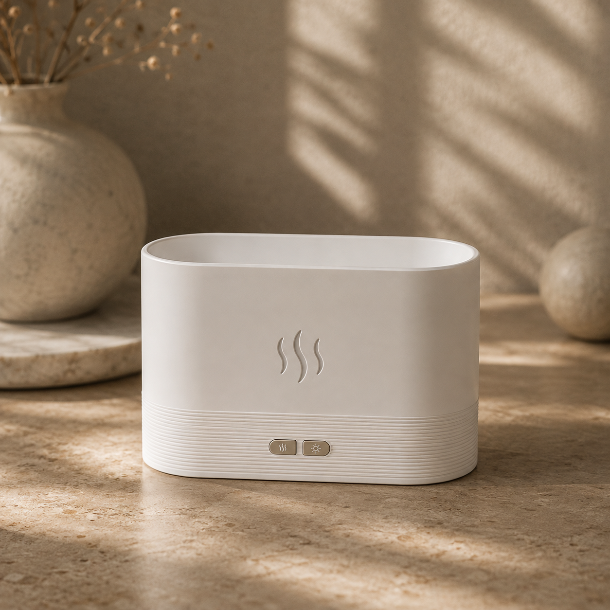 Aroma Diffuser With Flame Light Mist Humidifier Aromatherapy Diffuser With Waterless Auto-Off Protection For Spa Home Yoga Office