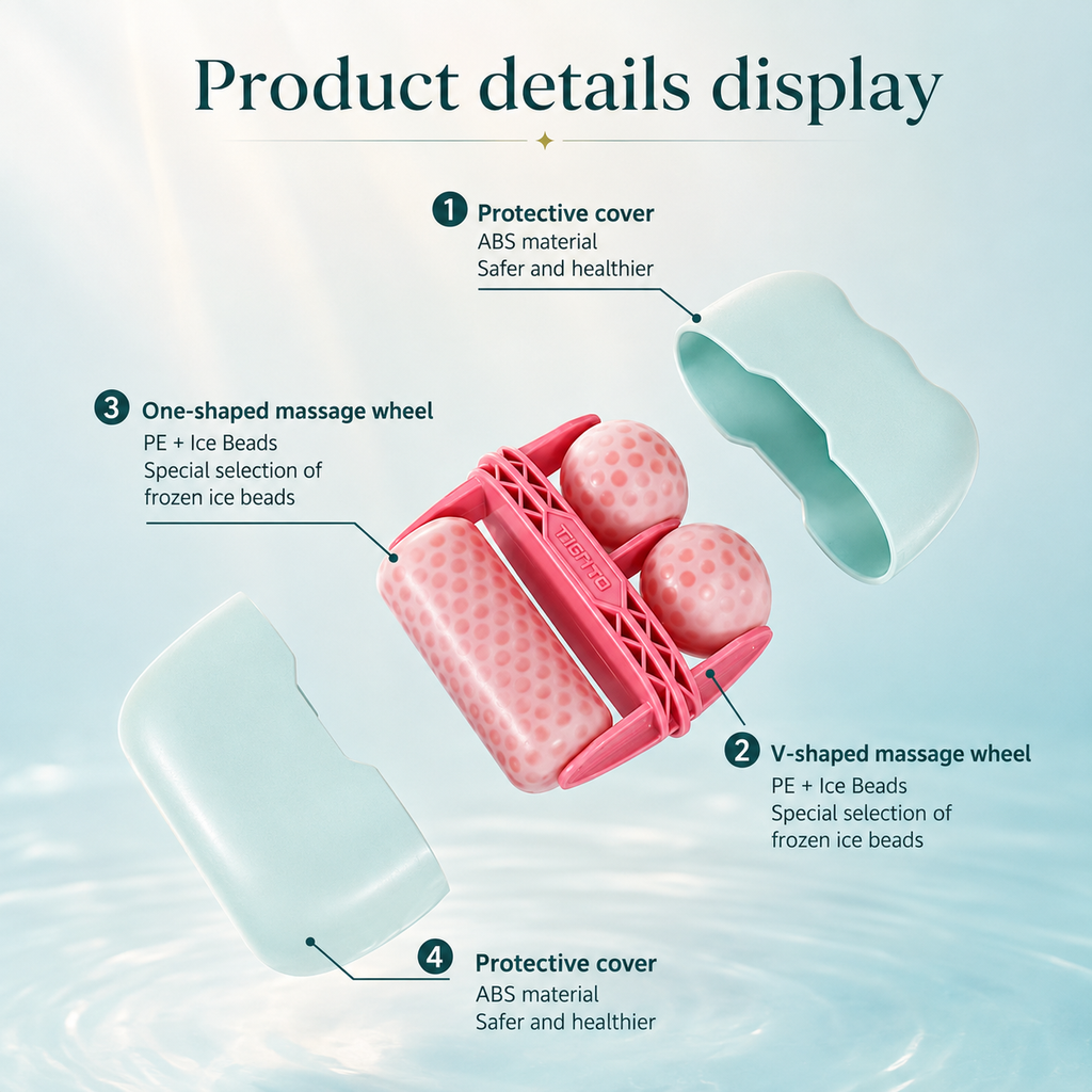 2In1 Dual Head Handheld Ice Roller For Face, Facial Cooling Massager For  Self Care, Therapeutic Cryotherapy Face & Eye Puffiness Relief, Shrink Pores
