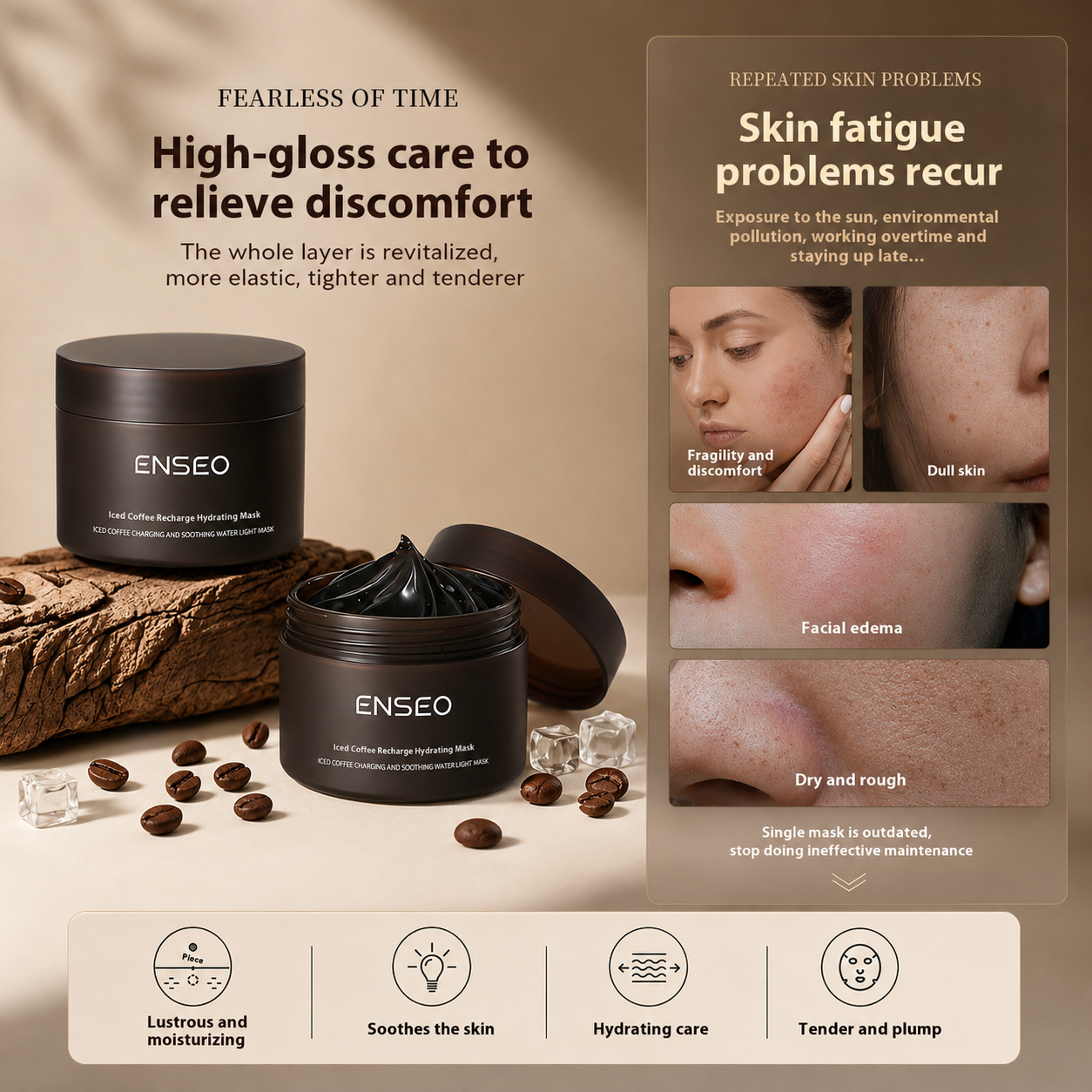 Iced Coffee Water Brightening Mask Hydrating Mask