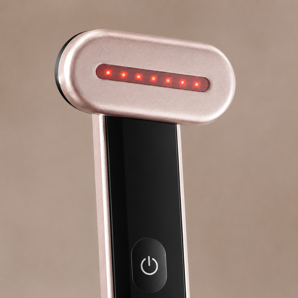 Seven LED treatment head of LUMORA facial wand