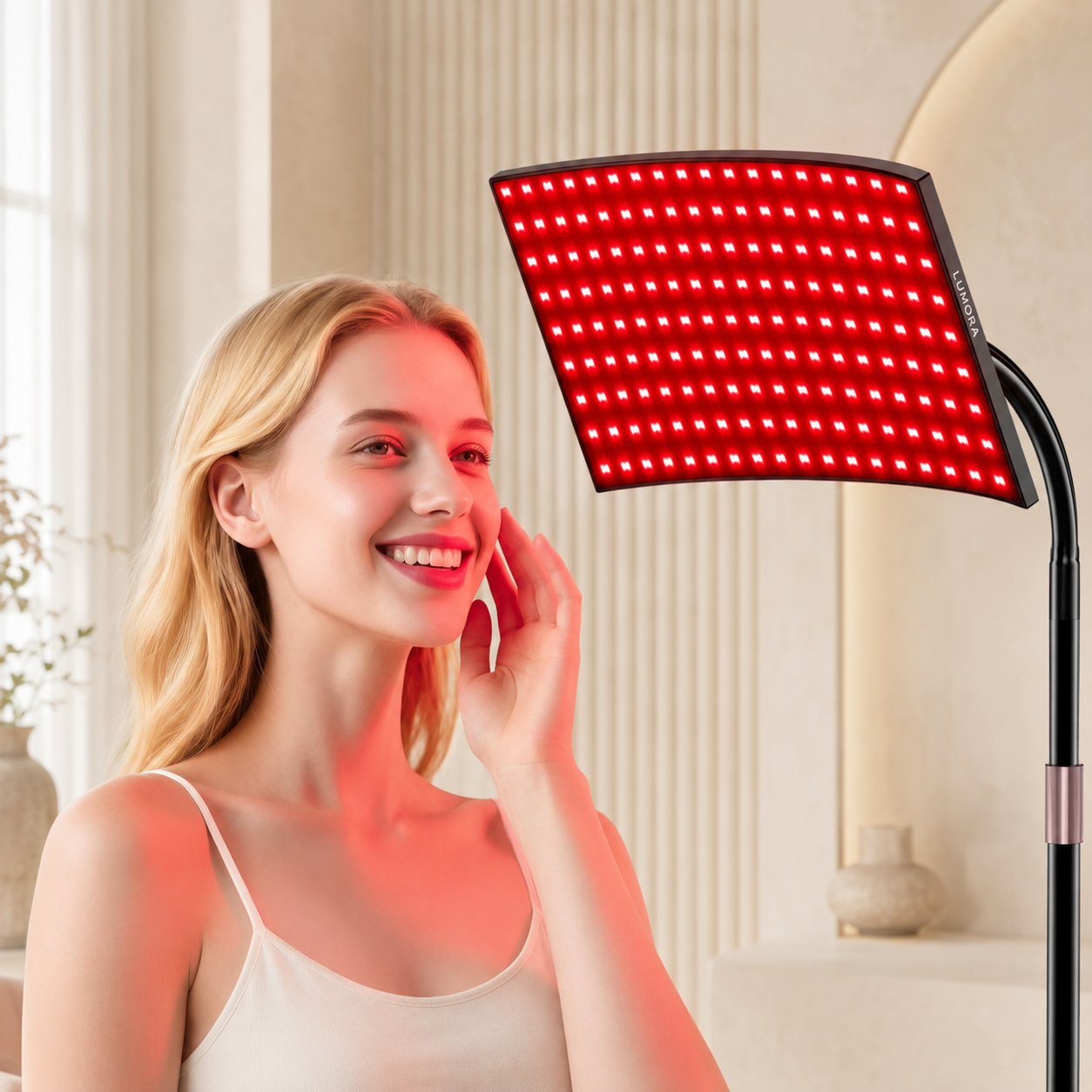 Rotatable Floor-Standing Red Light Therapy Lamp For Home UseInfrared Heat