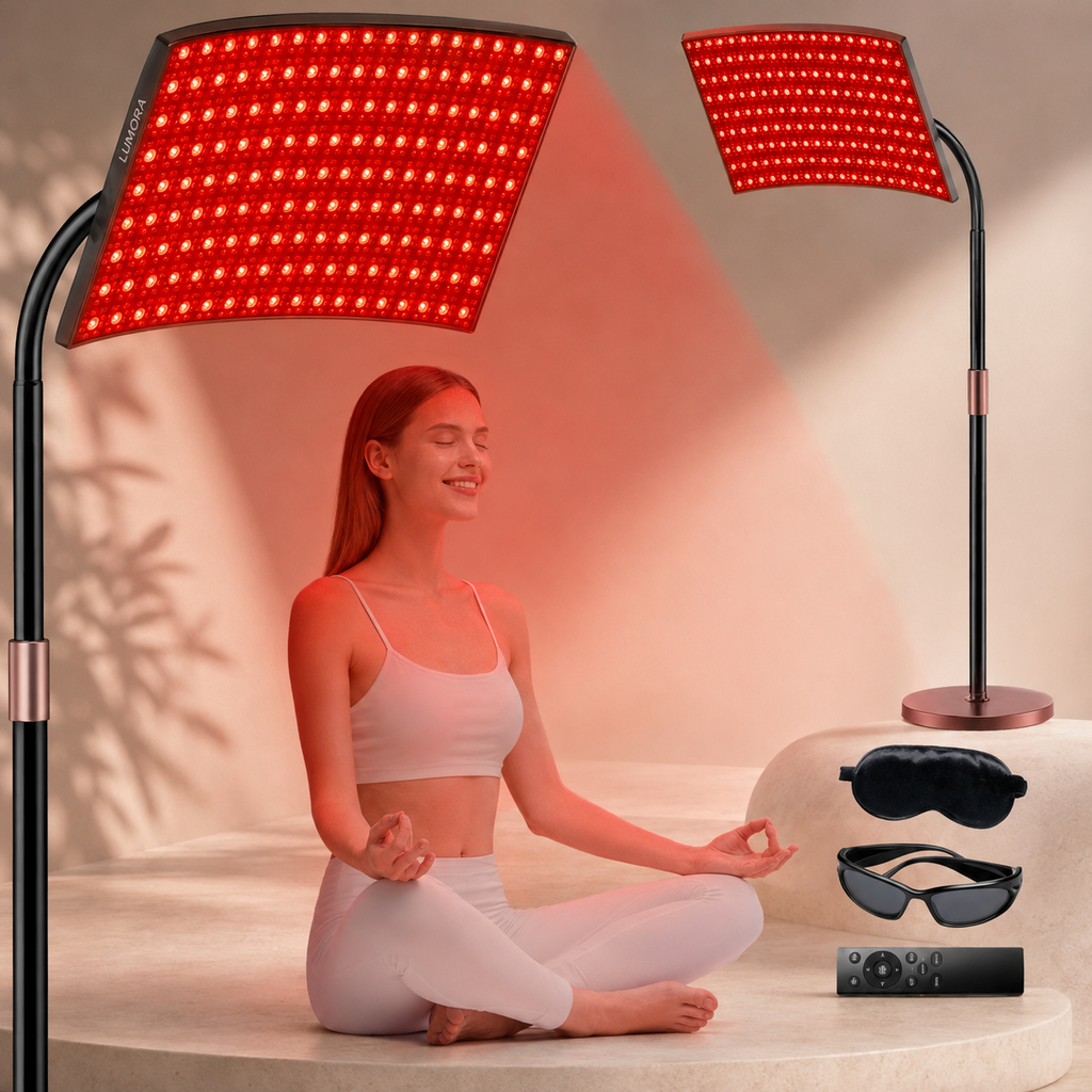 Rotatable Floor-Standing Red Light Therapy Lamp For Home UseInfrared Heat